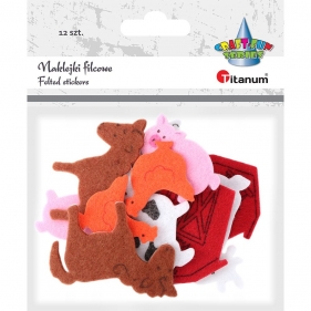 Naklejki filcowe, 12 szt. - zwierzęta domowe (338600)