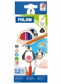 Kredki ołówkowe Milan 231 trójkątne, 12 kolorów (0722312)