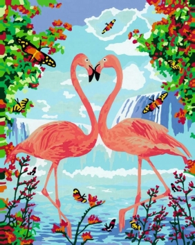 Malowanka CreArt: Zakochane flamingi (28991)
