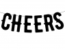 Baner Cheers czarny 12,5x50 cm