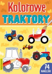 Kolorowe traktory z naklejkami