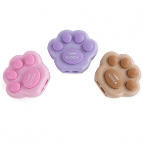 Temperówka podwójna z gumką Kidea - Kocia Łapka, 1 szt