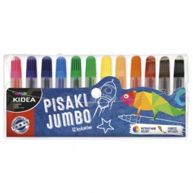 Pisaki Kidea Jumbo, 12 kolorów