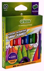 Kredki ołówkowe trojkątne mini Jumbo 10 kolorów 6 sztuk