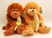 Małpka Susana z bananem jasny brąz 32cm (3891)