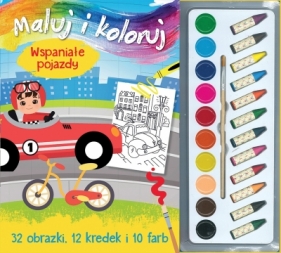Maluj i koloruj. Wspaniałe pojazdy - Izabella Sieńko-Holewa
