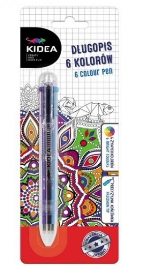 Długopis 6 kolorów KIDEA