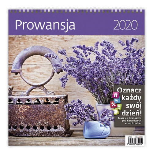 Kalendarz wieloplanszowy Prowansja 30x30 2020 (LP60-20)