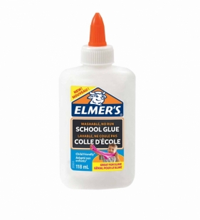 Elmer's klej szkolny w płynie, biały, zmywalny, 118 ml - doskonały do Slime (2079101)