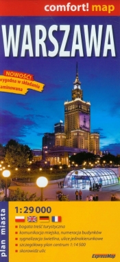 Warszawa plan miasta 1:29 000 laminowany - <br />