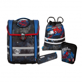 Coolpack, Perfecto Set: Plecak Kasetonowy + Piórnik + Tuba + Worek + Brelok Disney Core/McNeil - Spiderman (9658275000)