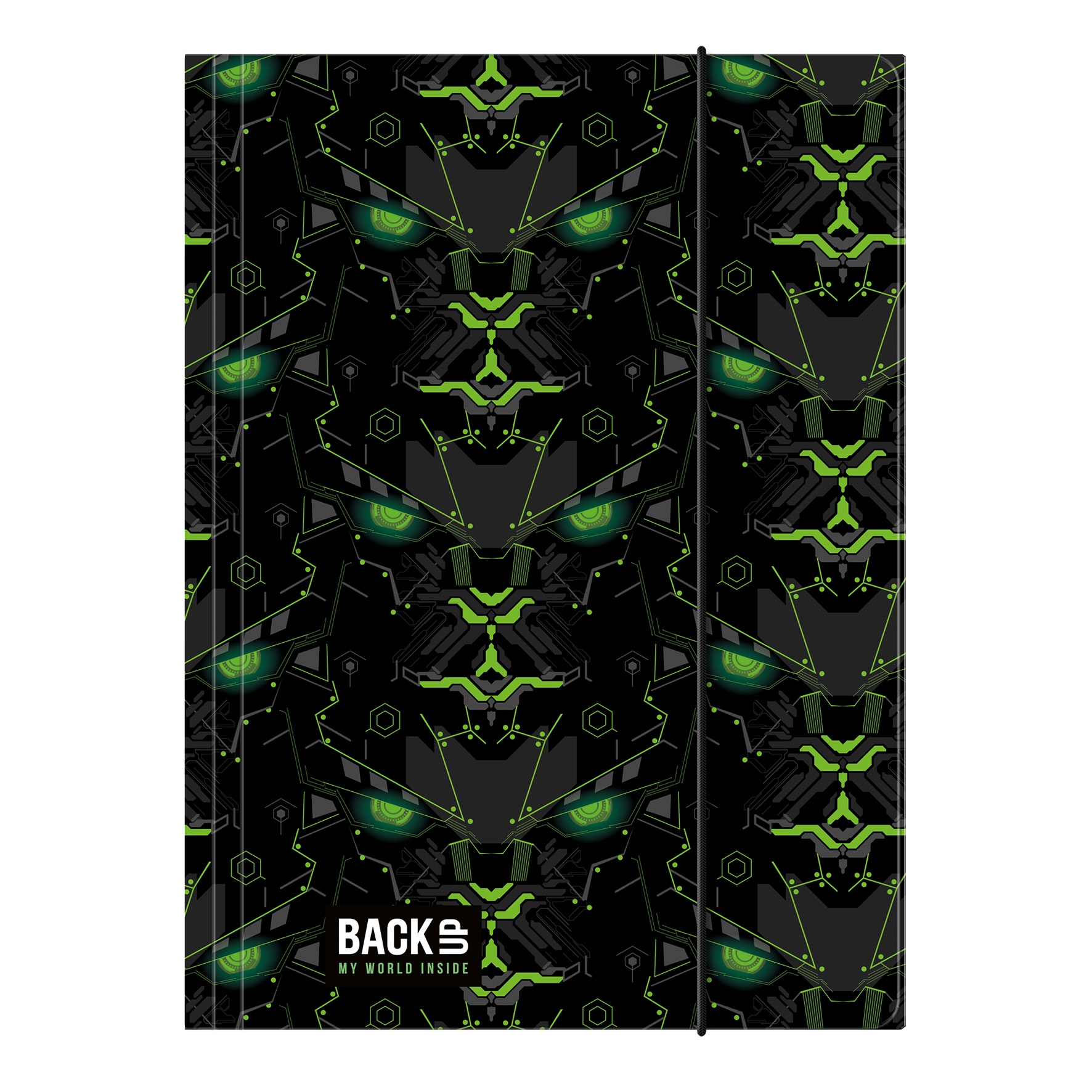 Teczka z gumką A4 Backup 6A59 - Monster Green