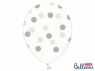 Balon gumowy Partydeco Kropki, Crystal Clear transparentny 30 cm Kevin Prenger