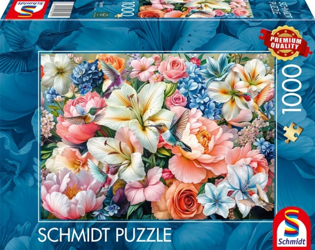 Puzzle 1000 Kolibry i kwiaty