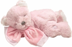 Grający różowy miś 28 cm - <br />