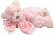 Grający różowy miś 28 cm - <br />
