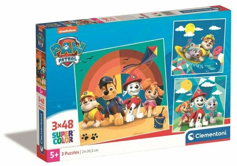 Puzzle 3x48 Super Kolor Paw Patrol