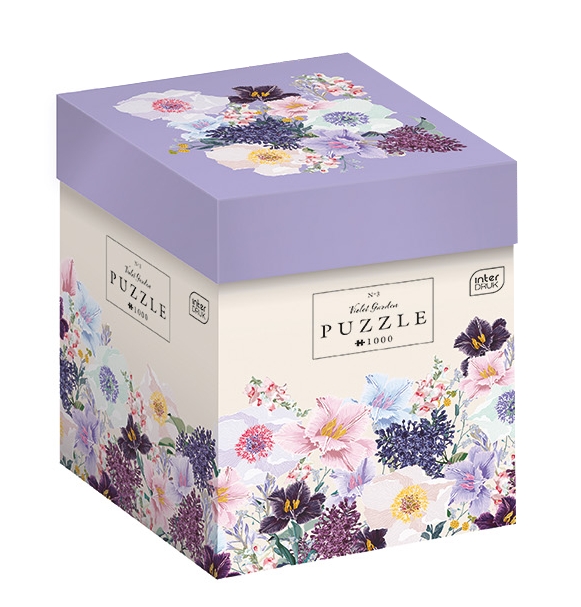 Interdruk, Puzzle 1000: Box Flowers 3 - Violet Garden