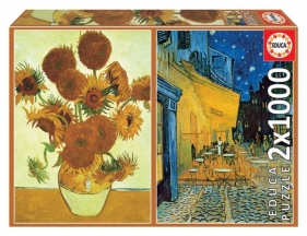 Puzzle 2x1000: Słoneczniki + Kawiarnia V.Van Gogh (18491)