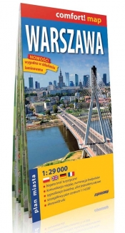 Warszawa laminowany plan miasta 1:29 000