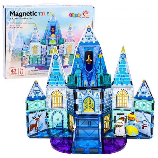 <img src='https://webimage.pl/pics/916/9/d5907990209916.jpg' style='height:440px' /> Klocki magnetyczne konstrukcyjne Zamek lodowej...