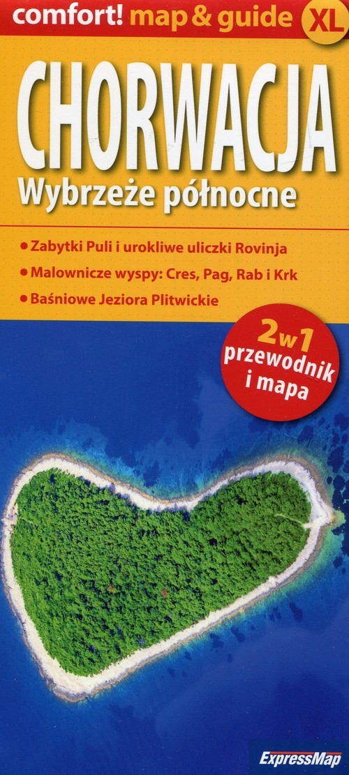 Chorwacja Wybrzeże północne XL 2w1 przewodnik i mapa