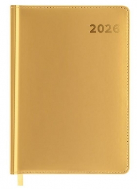 Kalendarz książkowy 2026 A5 złoty EASY