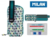 Multipiórnik Milan owalny z 4 piórnikami GEO zielono-czarny