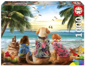 Puzzle 1000 Psy na plaży
