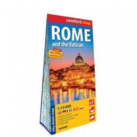 Rzym i Watykan (Rome and the Vatican) laminowany plan miasta 1:15 000