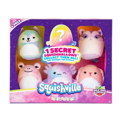 Squishville Mini Squishmallow 6Pak Wild One Squad, Plusz