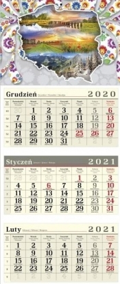 Kalendarz 2021 Trójdzielny Polska CRUX