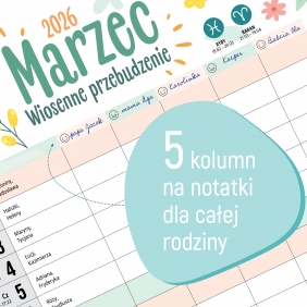 Ścienny Planer Rodzinny - Czarny 2026