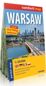 Warszawa (Warsaw) comfort! map laminowany plan kieszonkowy 1:26 000