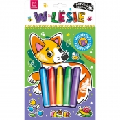 Dotykaj i koloruj! W lesie. Welurkowe kolorowanki - Opracowanie zbiorowe