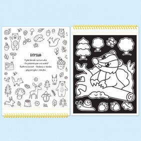 Dotykaj i koloruj! W lesie. Welurkowe kolorowanki - Opracowanie zbiorowe