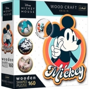 Puzzle 160 elementów drewniane konturowe Myszka Mickey (20191)