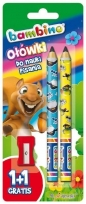 Ołówki do nauki pisania Bambino, 2 szt. z temperówką (STM-01918)