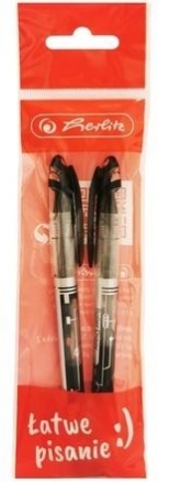 Długopis żelowy Diggy 0,5mm czarny 2 szt HERLITZ