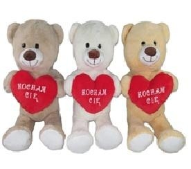 Miś z sercem 60cm MIX