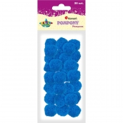 Pompony dekoracyjne, 30 szt. - niebieskie