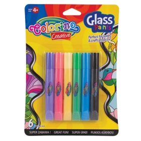 Farby witrażowe, 6 kolorów x 10.5 ml (68918PTR)