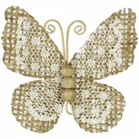 Motylki materiałowe 6 szt. (2198)