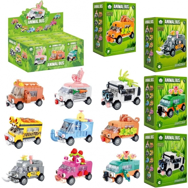 Klocki auto zwierzątko + 100el MIX