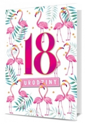 Karnet B6 18 Urodziny Flamingi K.B6-1709