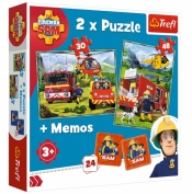 Puzzle 2w1 + memos: Strażak Sam - Strażacy w akcji (90791)