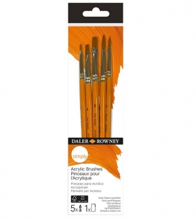 Zestaw pędzli Daler Rowney Simply Acrylic, 5 szt