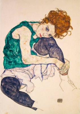 Bluebird Puzzle 1000: Siedząca kobieta, Egon Schiele, 1917 (60092)