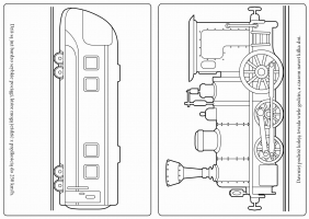 Kolorowe lokomotywy z naklejkami