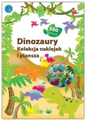 Książeczka z naklejkami Dinozaury - 500 szt. naklejek